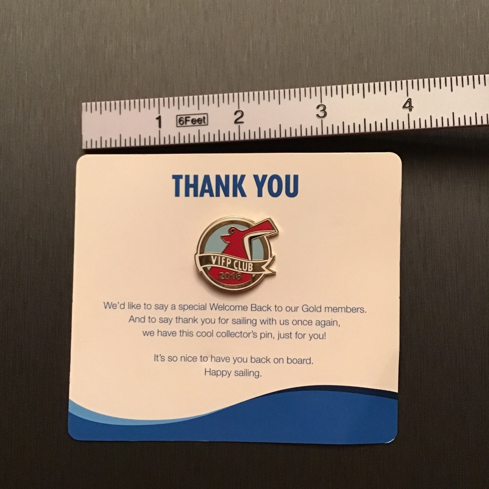 Carnival Cruise Line Brooch One Size Red Gold 2016